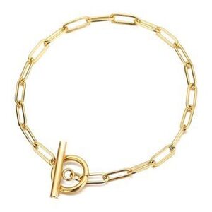 Gold Chain Link Bracelet 18k Gold Plated